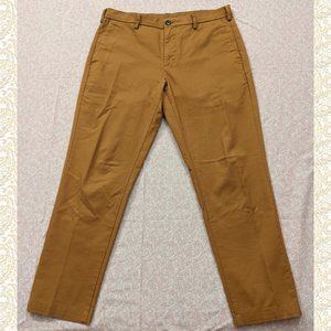 Uniqlo Yellow Slim Fit Stretch Chino Pants Mens 31W x 28L (altered)
